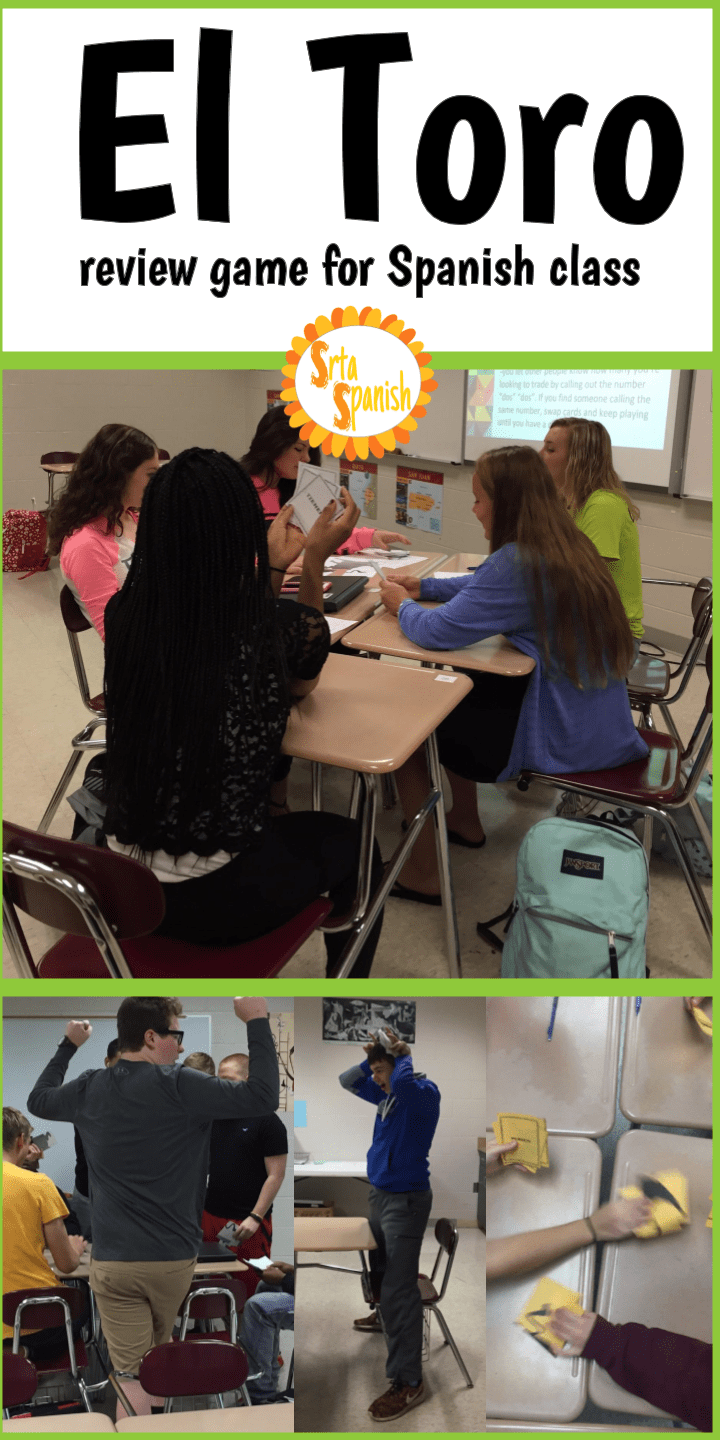 Review Game for Spanish Class: El Toro - Srta Spanish
