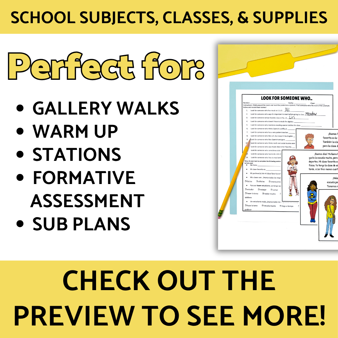 La Escuela Spanish School Schedule Reading and Activities with DIGITAL OPTION - Image 4