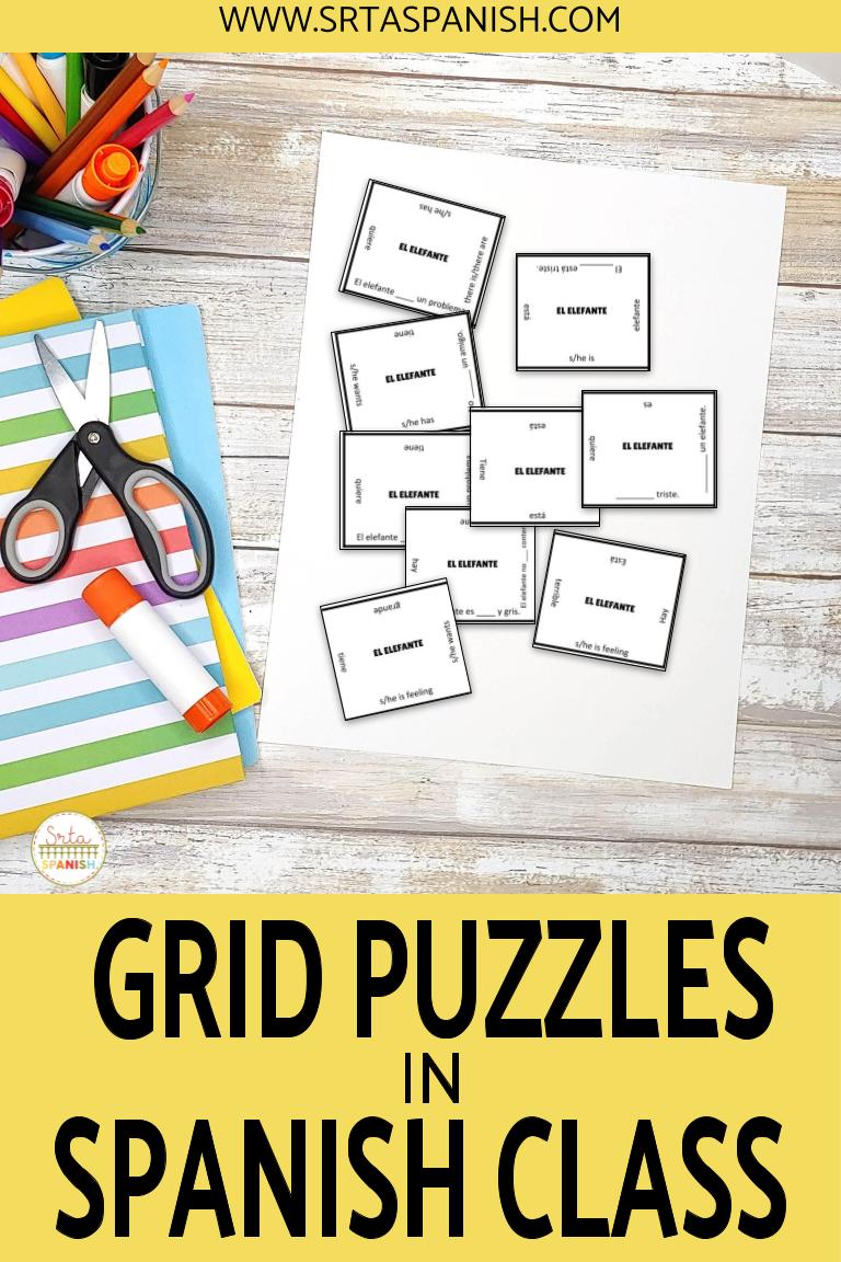 6 Ways to use Grid Puzzles in Spanish Class Srta Spanish