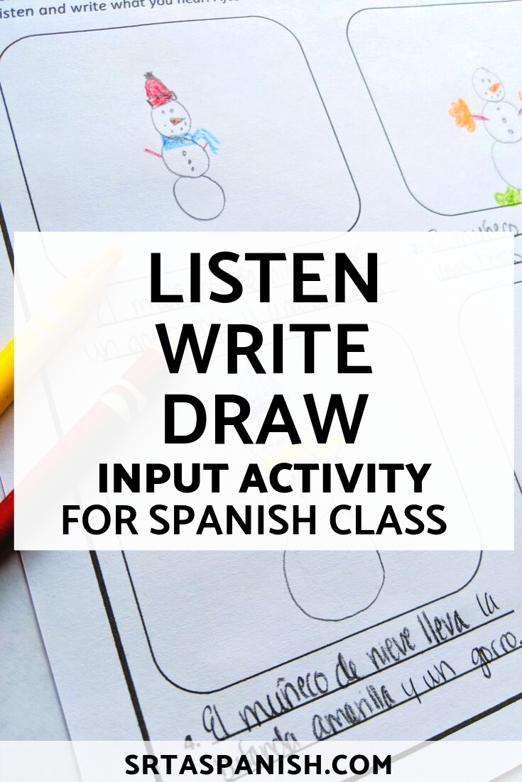 Listen Write Draw Srta Spanish