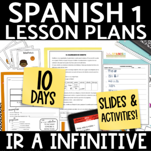 Spanish Ir A Infinitive Practice Spanish 1 Lessons Unit Plan Review Resources