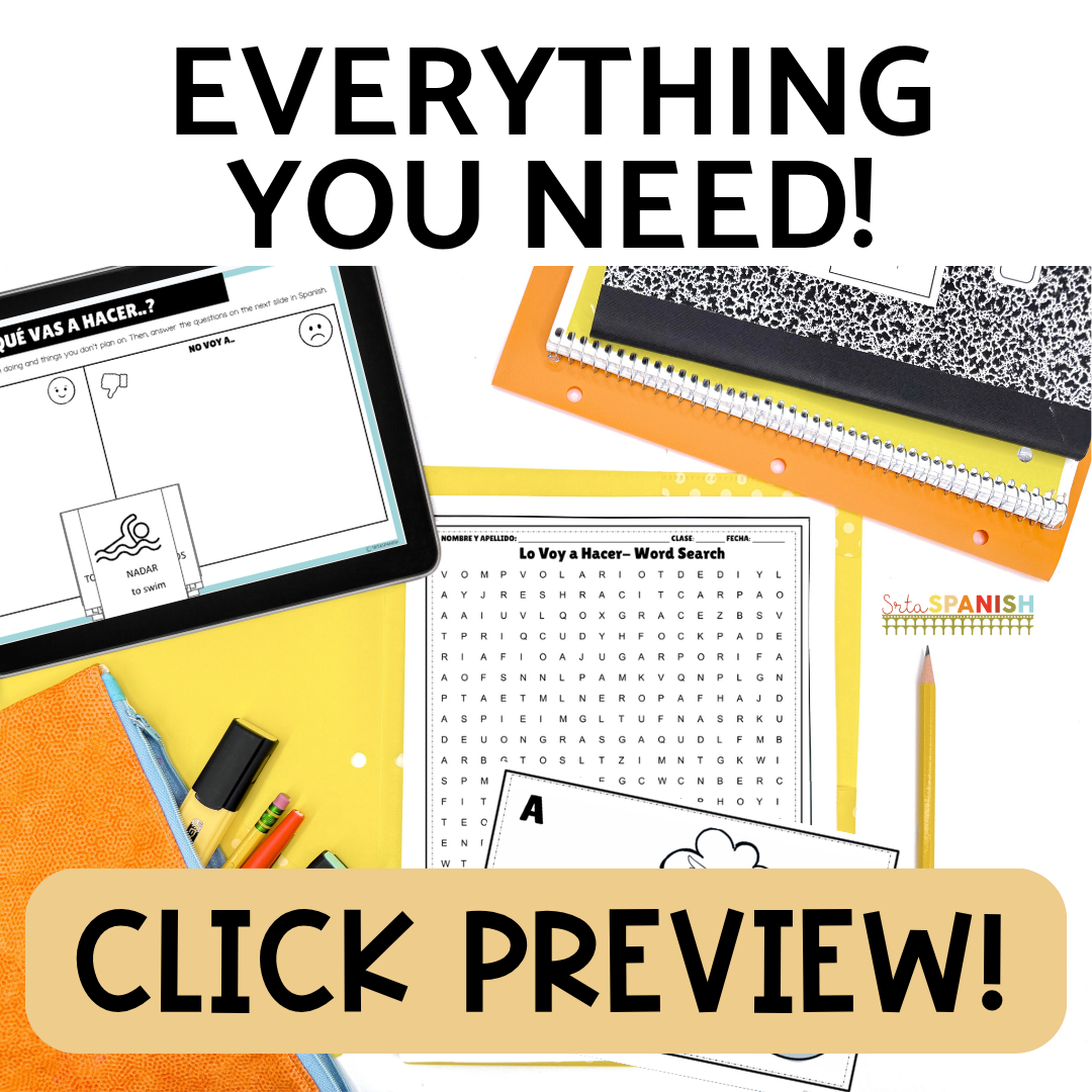 Spanish Ir A Infinitive Practice Spanish 1 Lessons Unit Plan Review Resources - Image 4