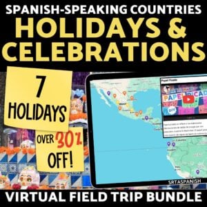 Spanish Holidays Interactive Map Activity BUNDLE