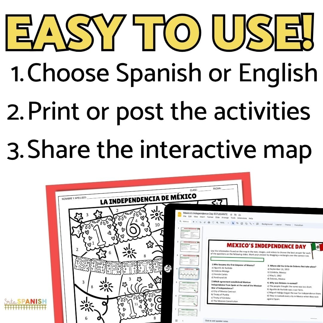 Spanish Holidays Interactive Map Activity BUNDLE - Image 3