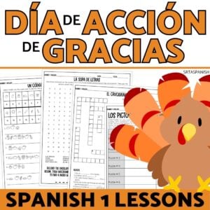 Spanish Thanksgiving Activities Día de Acción de Gracias Actividades BUNDLE