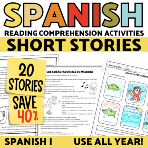 Spanish Reading Comprehension Passages Comprensión de Lectura Story Worksheets