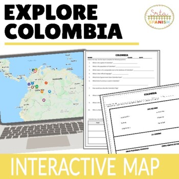 Colombia Virtual Field Trip Digital Map Activities SPANISH AND ENGLISH