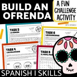 El Día de los Muertos Activities Day of the Dead Escape Room Spanish Lesson Plan