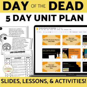 Día de los Muertos Spanish Day of the Dead Worksheets Reading Craft & Lessons