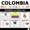 Colombia Culture Readings Classroom Display | Spanish English - Srta ...
