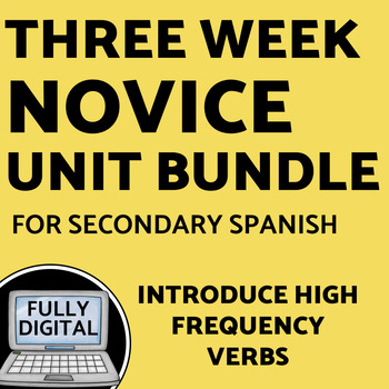 Spanish 1 High Frequency Verbs Unit BUNDLE | Activities and Lessons