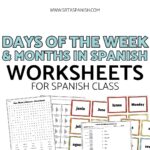 Days of the Week in Spanish Printable Worksheet Activities - Srta Spanish
