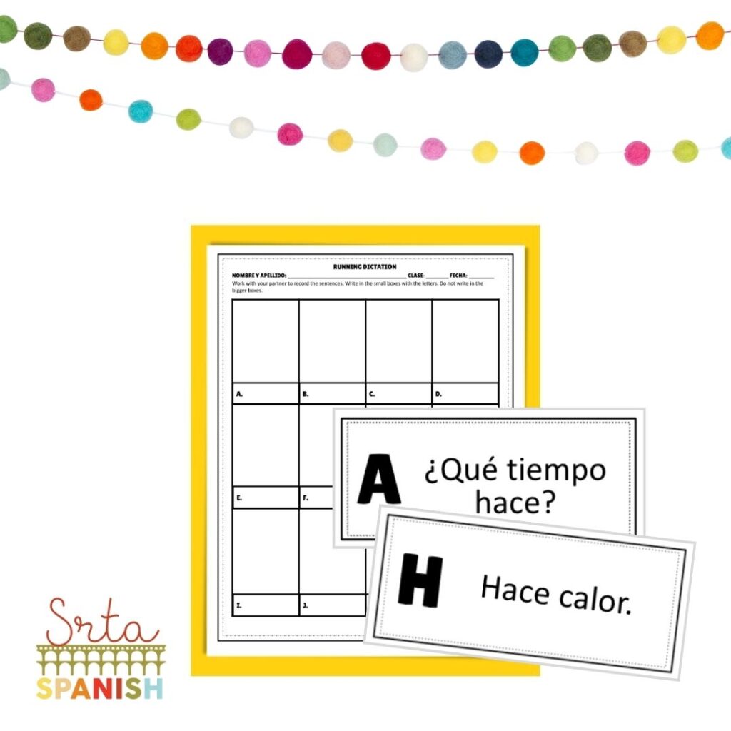 Spanish Weather Vocabulary Worksheet for El Tiempo - Srta Spanish