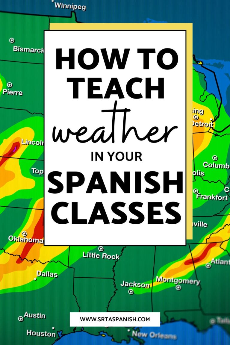 Weather Class Activity Weather Expressions in Spanish - Srta Spanish