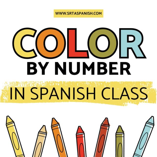 Spanish Color by Number Worksheets - Color By Number 1 600x600 