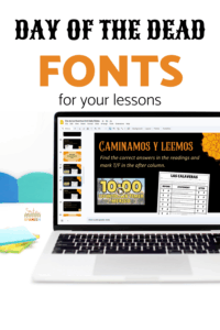 Day of the Dead fonts for your lessons with an example slide