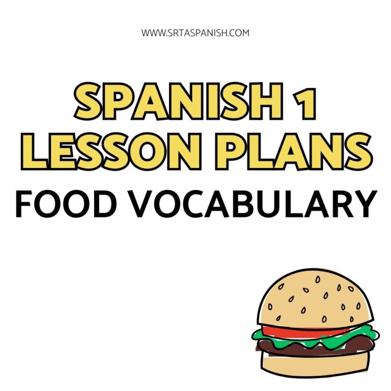Fun Spanish Food Vocabulary Activities for La Comida Unit - Srta Spanish