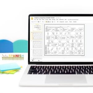 Digital preterite and imperfect Spanish tenses worksheet in a maze puzzle format 