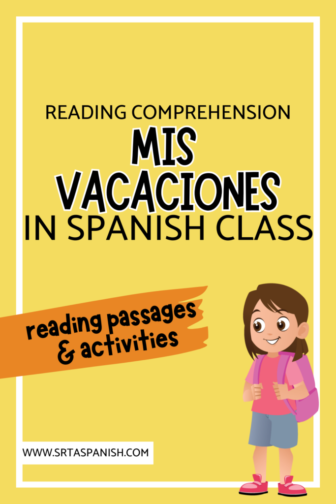 Mis Vacaciones Spanish Preterite Reading Comprehension Passages - Srta ...