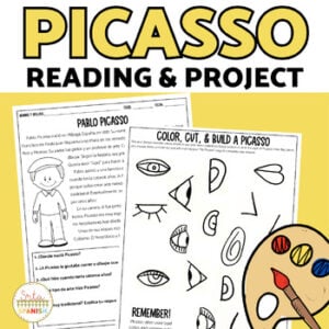 Spanish Cultural Readings Picasso Middle & High School Art Sub Plans Culture