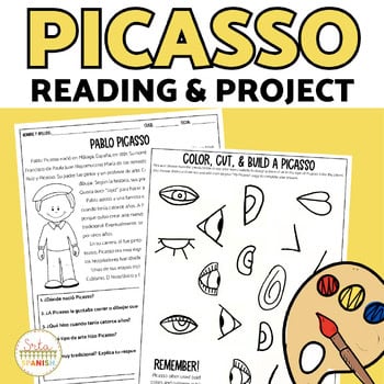 Spanish Cultural Readings Picasso Middle & High School Art Sub Plans Culture