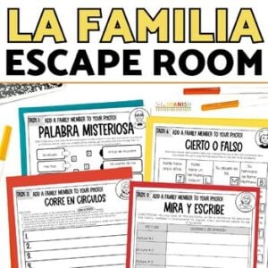 Family Members Worksheets Spanish La Familia Spanish 1 Review Game Challenge