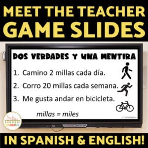 Conoce a la Maestra First Day of School Activities Meet the Teacher in Spanish