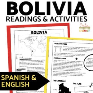 Bolivia Reading Spanish Culture Activities Spanish 2 3 Lesson Plans