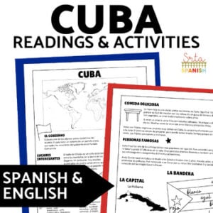 Cuba English & Spanish Passages 10th 11th 12th Grade Spanish Culture Sub Plans