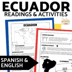 Ecuador English & Spanish Reading Passages 10th 11th 12th Grade Spanish Culture