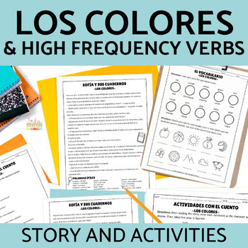 Learning Spanish Colors Worksheet Los colores en español Intro to Spanish
