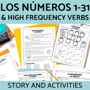 Spanish 1 Review Los Números Short Story Reading & Comprehension Activities