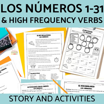 Spanish 1 Review Los Números Short Story Reading & Comprehension Activities