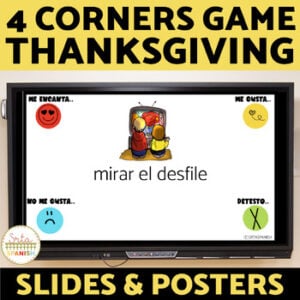 Spanish 1 Thanksgiving en Español Game Día de Acción de Gracias Actividad