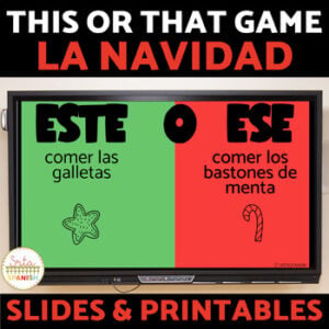 Christmas Activities Spanish Class Vocabulario de la Navidad Clase de Español
