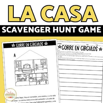 Partes de la casa House Vocabulary & Prepositions in Spanish Corre en Círculos