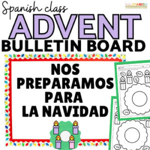 El Adviento & Navidad Advent Bulletin Board Build a Wreath Craft & Coloring Page