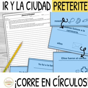 La Ciudad y Verbo Ir Worksheets in Spanish PRETERITE Review Spanish 1 Review