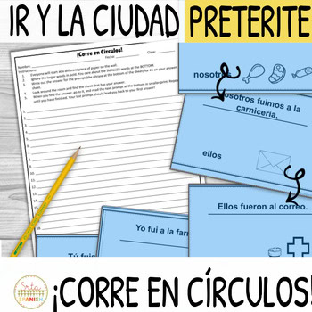 La Ciudad y Verbo Ir Worksheets in Spanish PRETERITE Review Spanish 1 Review
