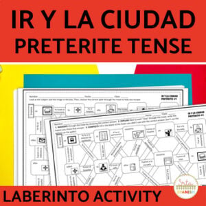 La Ciudad y Verbo Ir Worksheets in Spanish PRETERITE Review Spanish 1 Review