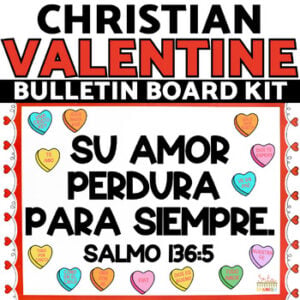 Christian Valentines Day Printable Bulletin Board Conversation Hearts to Color