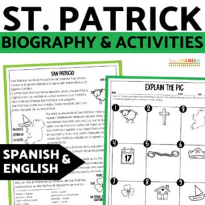 St Patrick's Day Catholic Reading Packet Crossword Puzzle San Patricio Lectura