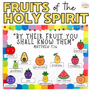 Fruits of the Holy Spirit Catholic Classroom Decor Kids Bible Coloring Pages