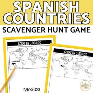 Spanish Speaking Countries of the World Map Puzzle Review Game for Spanish 1