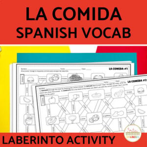 La Comida Food in Spanish Worksheets Fruit Vegetables Worksheet Intro to Spanish