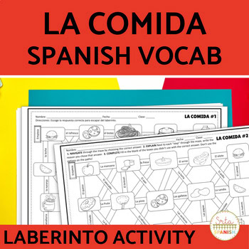 La Comida Food in Spanish Worksheets Fruit Vegetables Worksheet Intro to Spanish