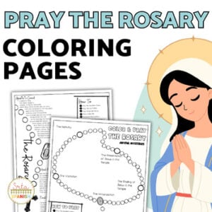 How to Pray the Rosary Coloring Page Handouts Month of the Rosary Worksheets
