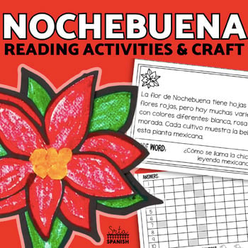 La Navidad Craft Actividades Flor de Nochebuena Spanish Christmas Reading
