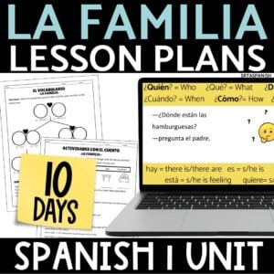 Mi Familia My Family Members Worksheets in Spanish La Familia Tree Activity