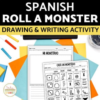 El Cuerpo Roll & Draw Build a Monster Template Activity Crea un Monstruo Drawing